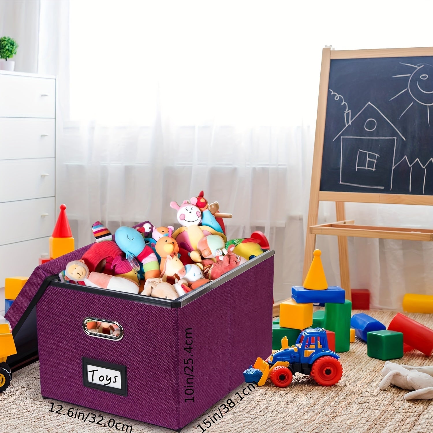 File Storage Box With Handles Portable Basket For Toys Documents Certificates