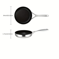 Nonstick Frying Pan With Lid 20 25 30 Stainless Steel Skillet PFOA PFOS