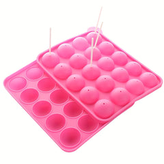 3D Silicone Lollipop Mold 20 Cavities Round Candy Mold