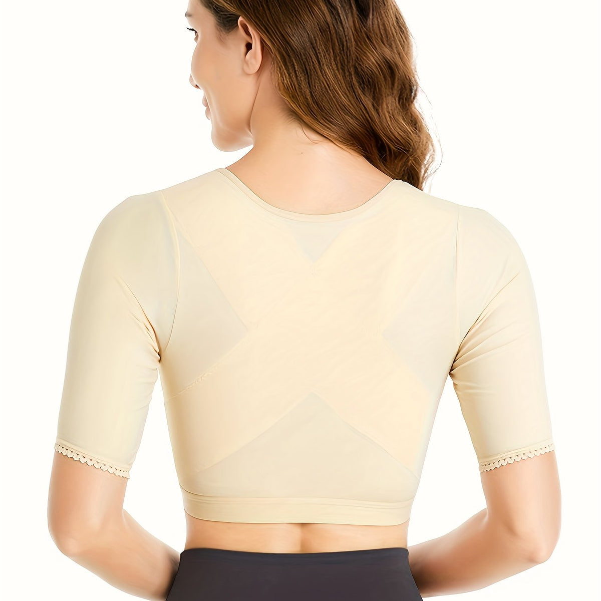 Plus Size Sports Bra Front Closure Wireless Yoga Running Bra