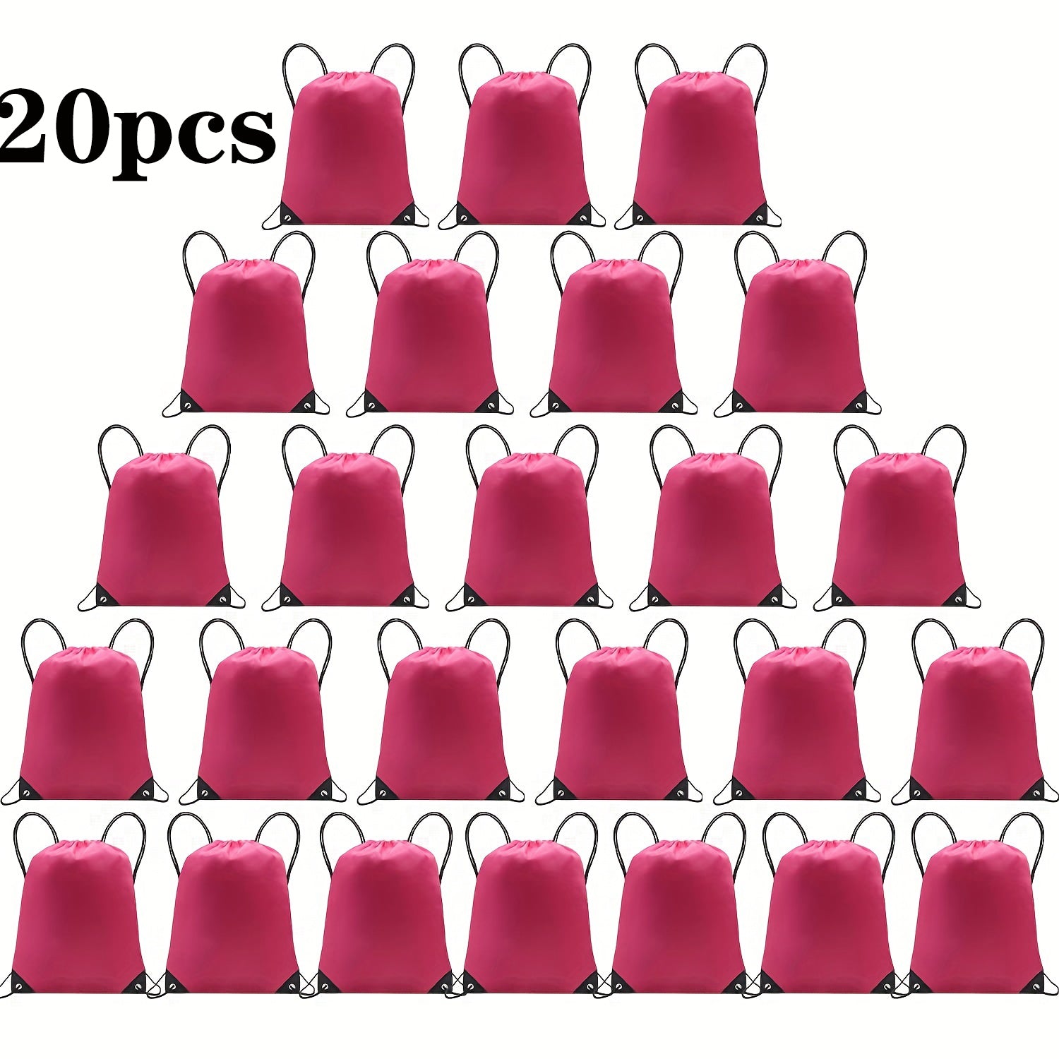 20pcs Sports Drawstring Backpack for Gym & Outdoor Activities