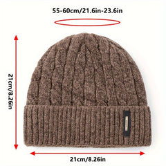 Letter Knitted Beanie Hat Outdoor Cycling Pullover Hat