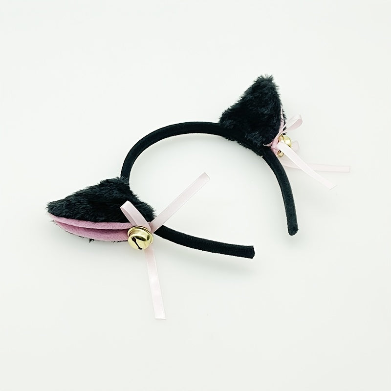 Cat Ears Bell Headband Girls Cosplay Lightweight Party Gift Hair Accessory