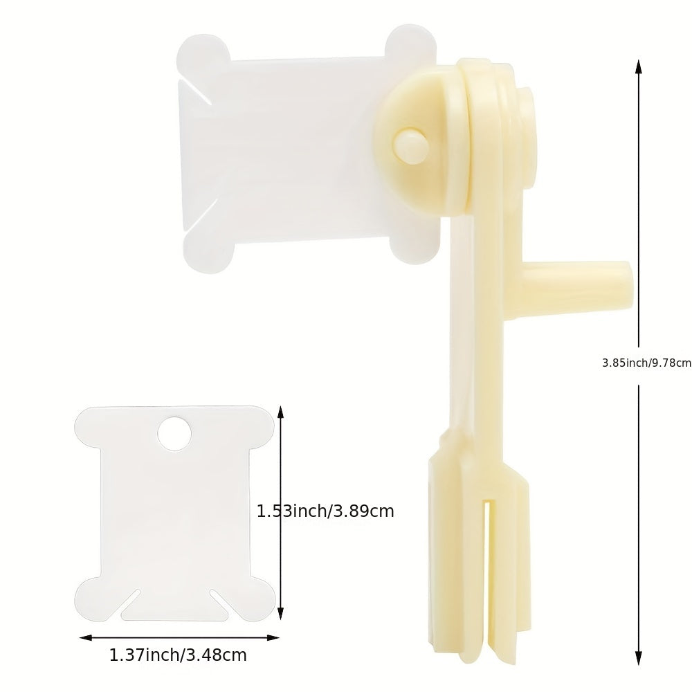 100 Plastic Thread Spools Dental Floss Kit for DIY Embroidery