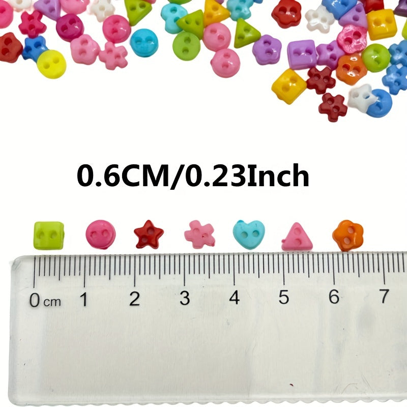 100pcs 6mm Mini Buttons Mixed Colors Doll Clothing DIY Sewing Accessories