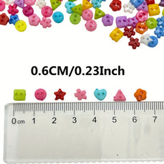 100pcs 6mm Mini Buttons Mixed Colors Doll Clothing DIY Sewing Accessories