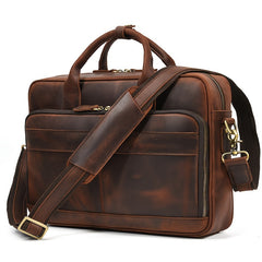 Men's Leather Briefcase Laptop Business Cowhide Bag Work Tote Bag
