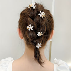 10PCS Flower Hair Claw Mini Hair Claw Braid Hair Clip Bangs Clip