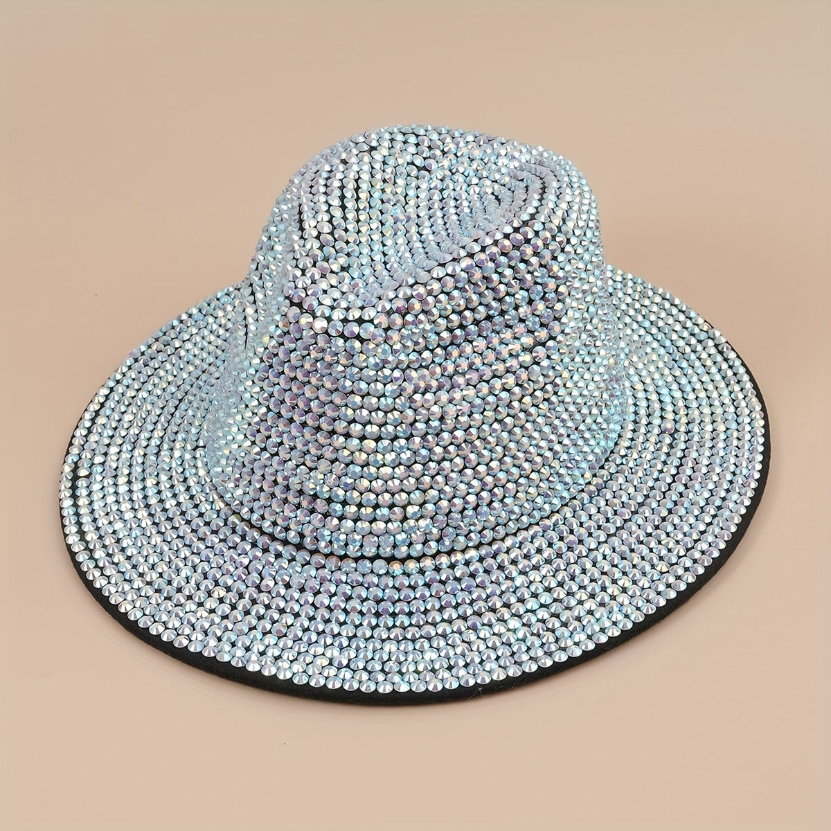 Rhinestone Jazz Hat British Retro All match Woolen Hat