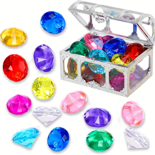30pc Colorful Diamond Treasure Chest Pool Toys for Summer Swimming