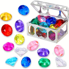 30pc Colorful Diamond Treasure Chest Pool Toys for Summer Swimming