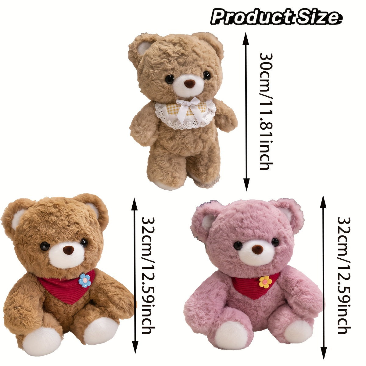 Teddy Bear Plush Toy Scarf Bear or Birthday Gift for Boys and Girls