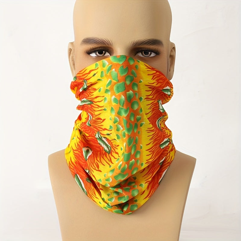 Men's Orange Neck Gaiter for Sports