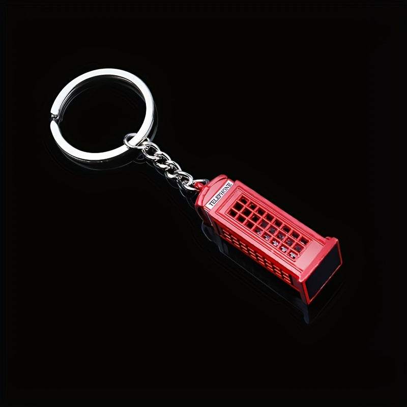 London Red Bus Phone Booth Off Road Vehicle Key Chain