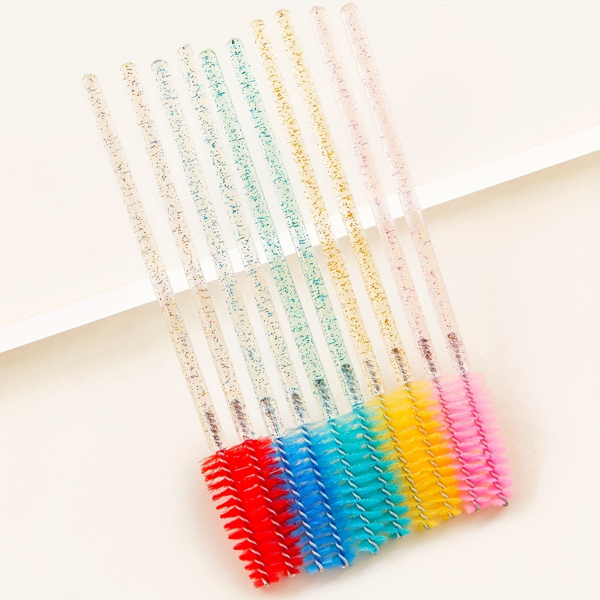 10pcs Crystal Eyelash Brush Spoolie Brushes for Extensions & Mascara