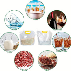 5pcs Food Storage Bag With Spout Sealed Moisture Proof Hand held Nozzle Storage