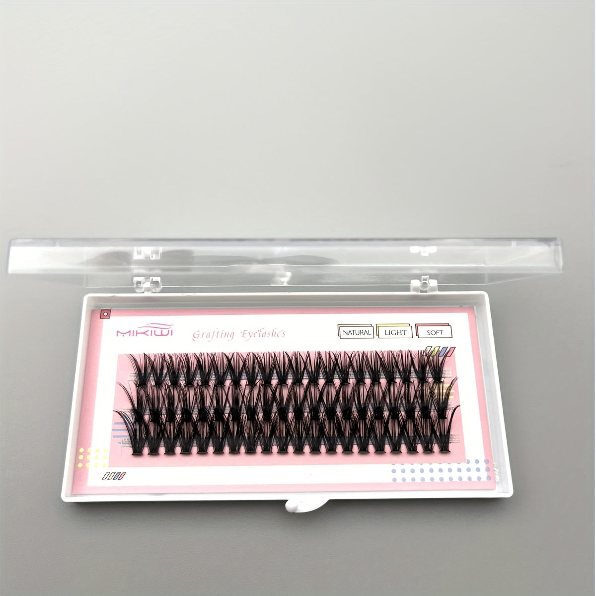 60 Cluster 40D C Curl Eyelash Extensions 10-16mm Soft Natural Look DIY