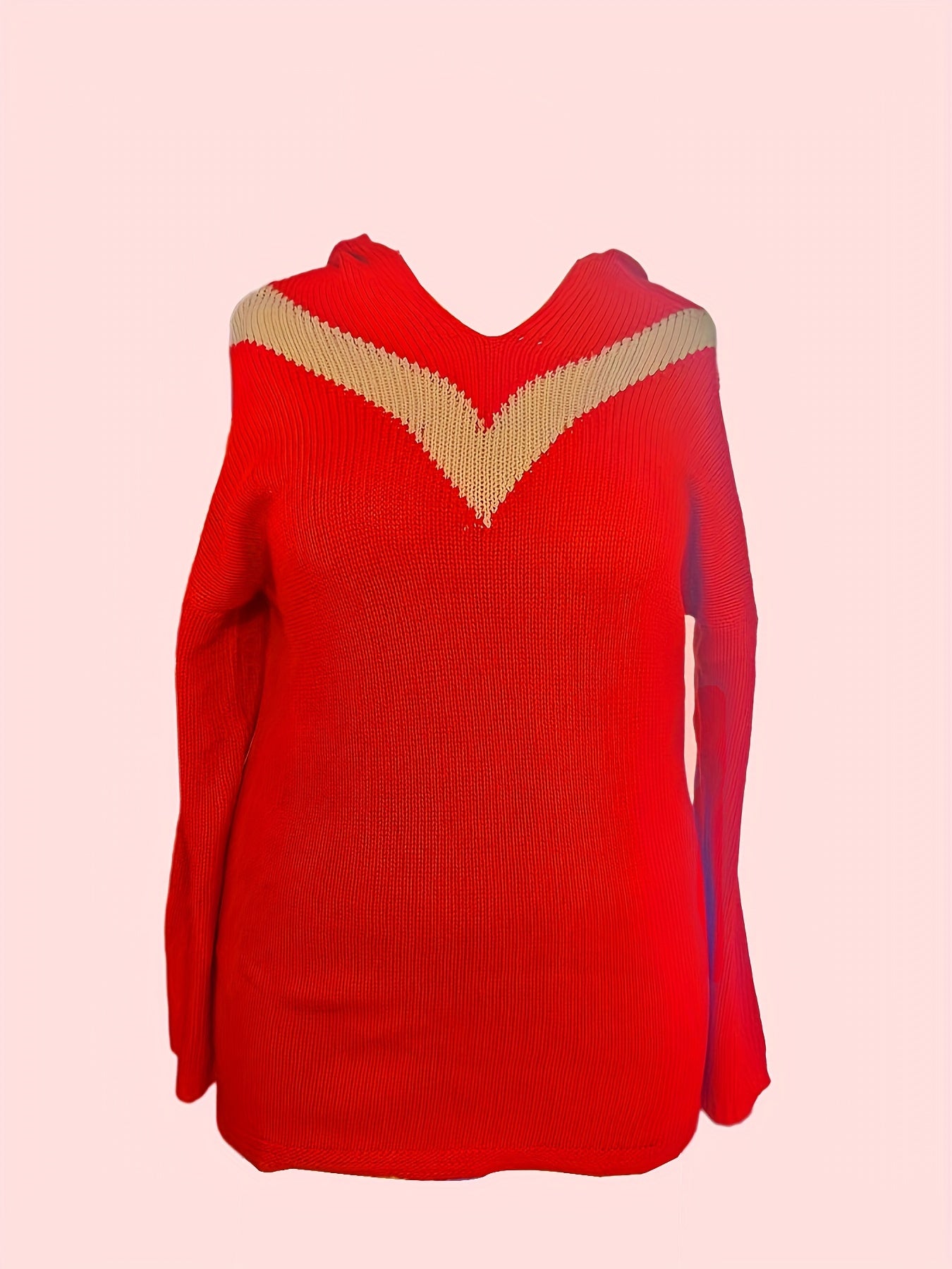  Colorblock Stripe Print Hoodie Jumper