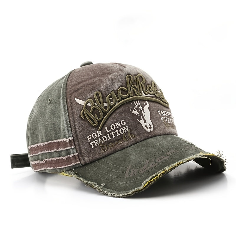 Washed Cowboy Baseball Hat Men Women Sunshade Peaked Cap