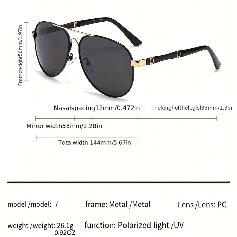 Polarized Aviator Sunglasses UV400 Sun Shades for Driving