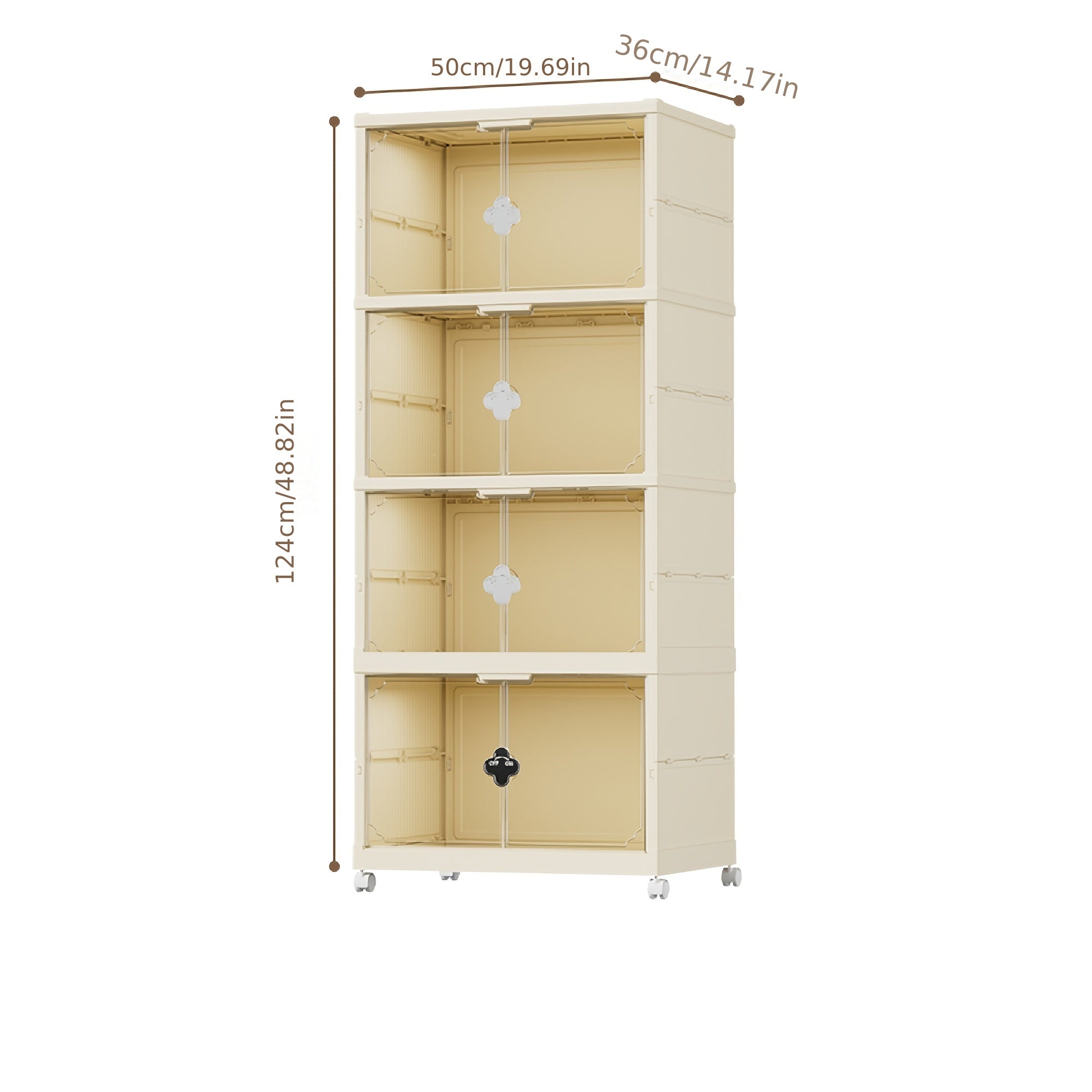 Foldable Storage Cabinet Plastic Snack Storage Household Shelf