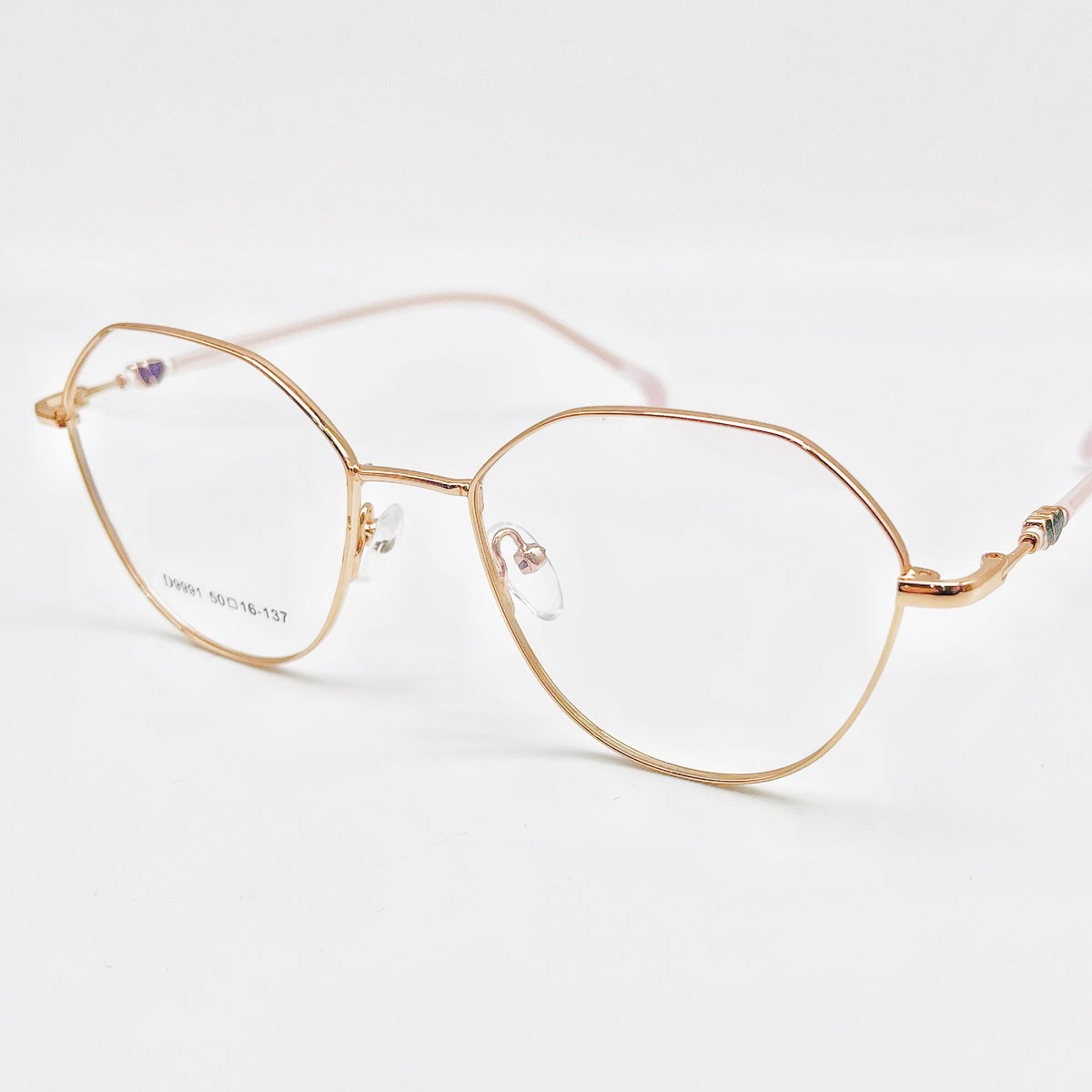 Retro Polygonal Frame Anti Light Glasses For Men Metal Frame