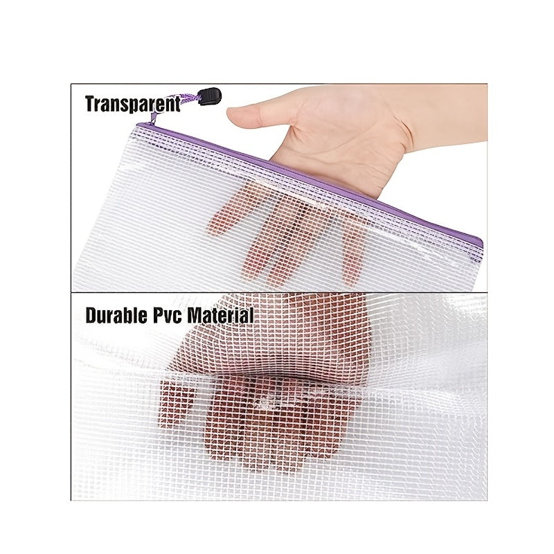 30 Pack Waterproof PVC Mesh Zipper Pouches for Travel Office & Home