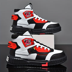 Men's Colorful High Top Lace Up Sports Sneakers