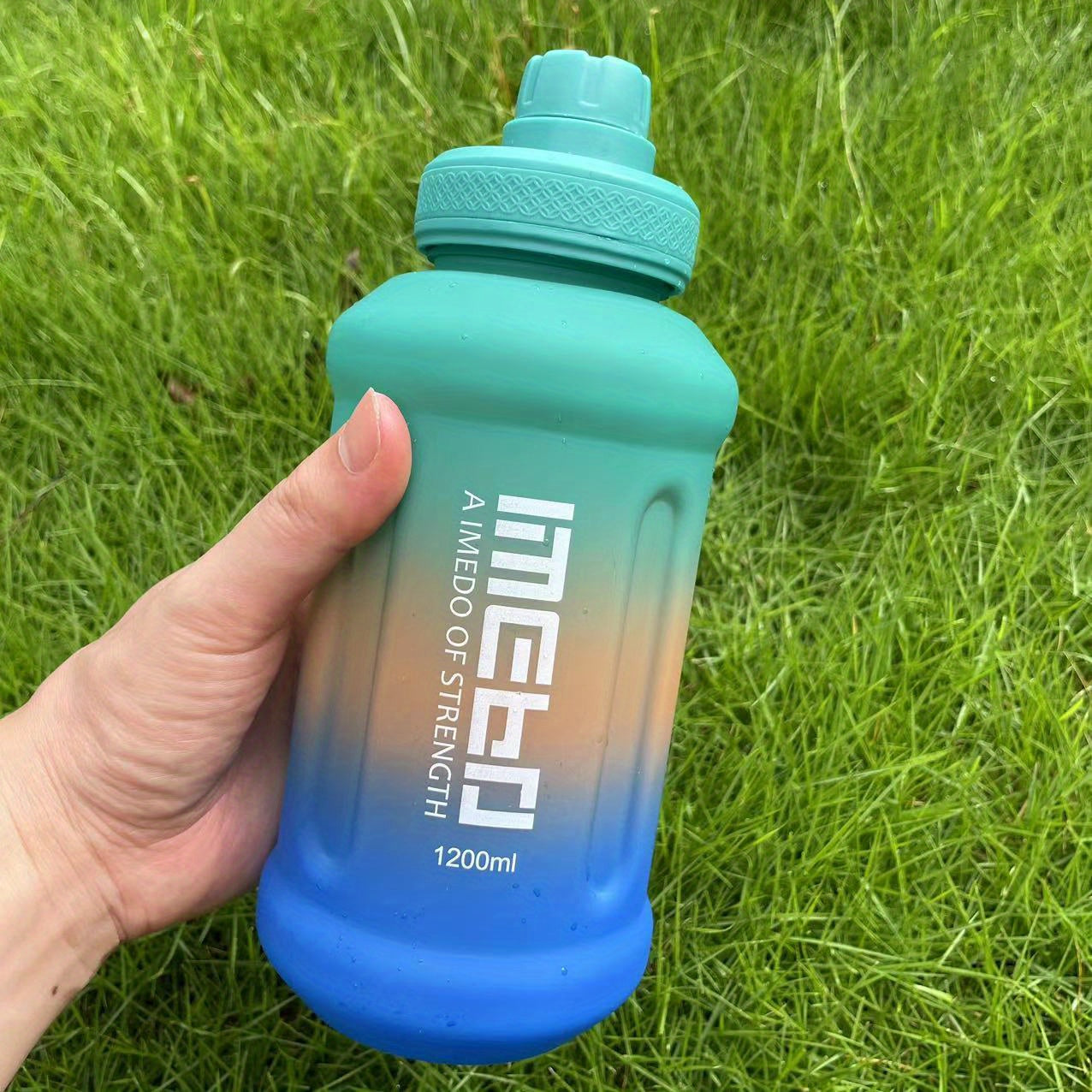 Large 40oz Gradient Water Bottle Portable Travel Cup