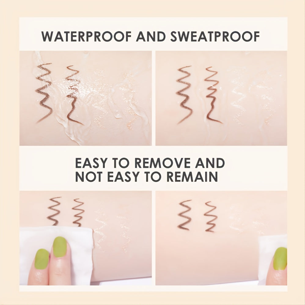 Retractable Creamy Eyeliner Pen Waterproof Smudge Proof Brown