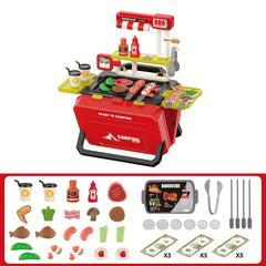 Kids BBQ Fast Food Candy Ice Cream Kitchen Toy Set