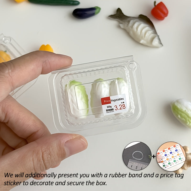 Toy House Mini Vegetable Models Detachable Supermarket Shopping Decoration Toy