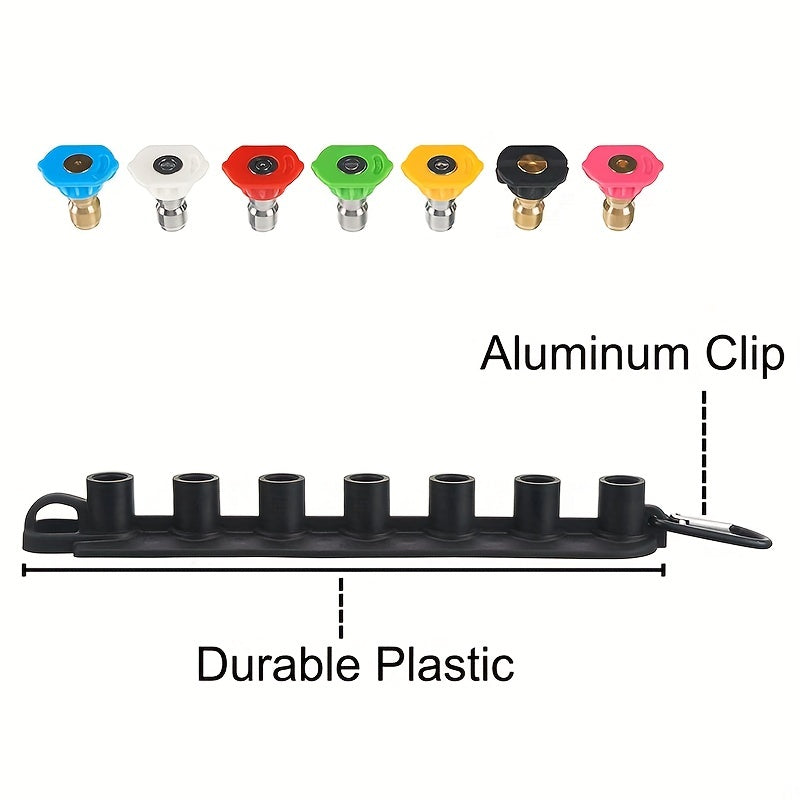 High Pressure Washer Tips Set 5-7 Nozzle Heads 2.54-10 Quick Connect 4000 PSI