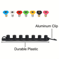 High Pressure Washer Tips Set 5-7 Nozzle Heads 2.54-10 Quick Connect 4000 PSI