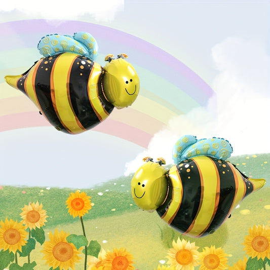 2pcs Cartoon Bee Aluminum Balloon Insect Type Aluminum Balloon Party Decoration