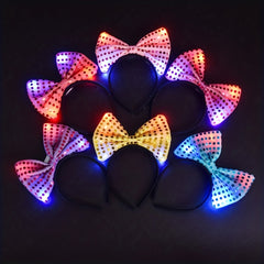 LED Lighted Bow Tie Headband for Party Cosplay Birthday