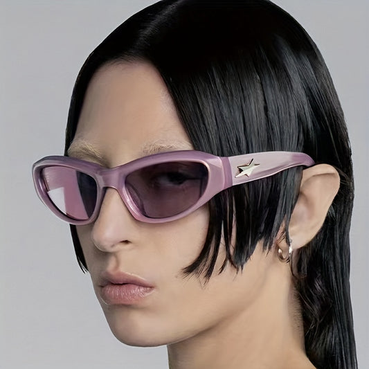 Y2K Star Decor Wrap Around Sunglasses UV400