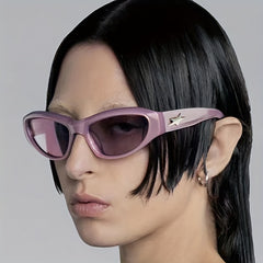 Y2K Star Decor Wrap Around Sunglasses UV400