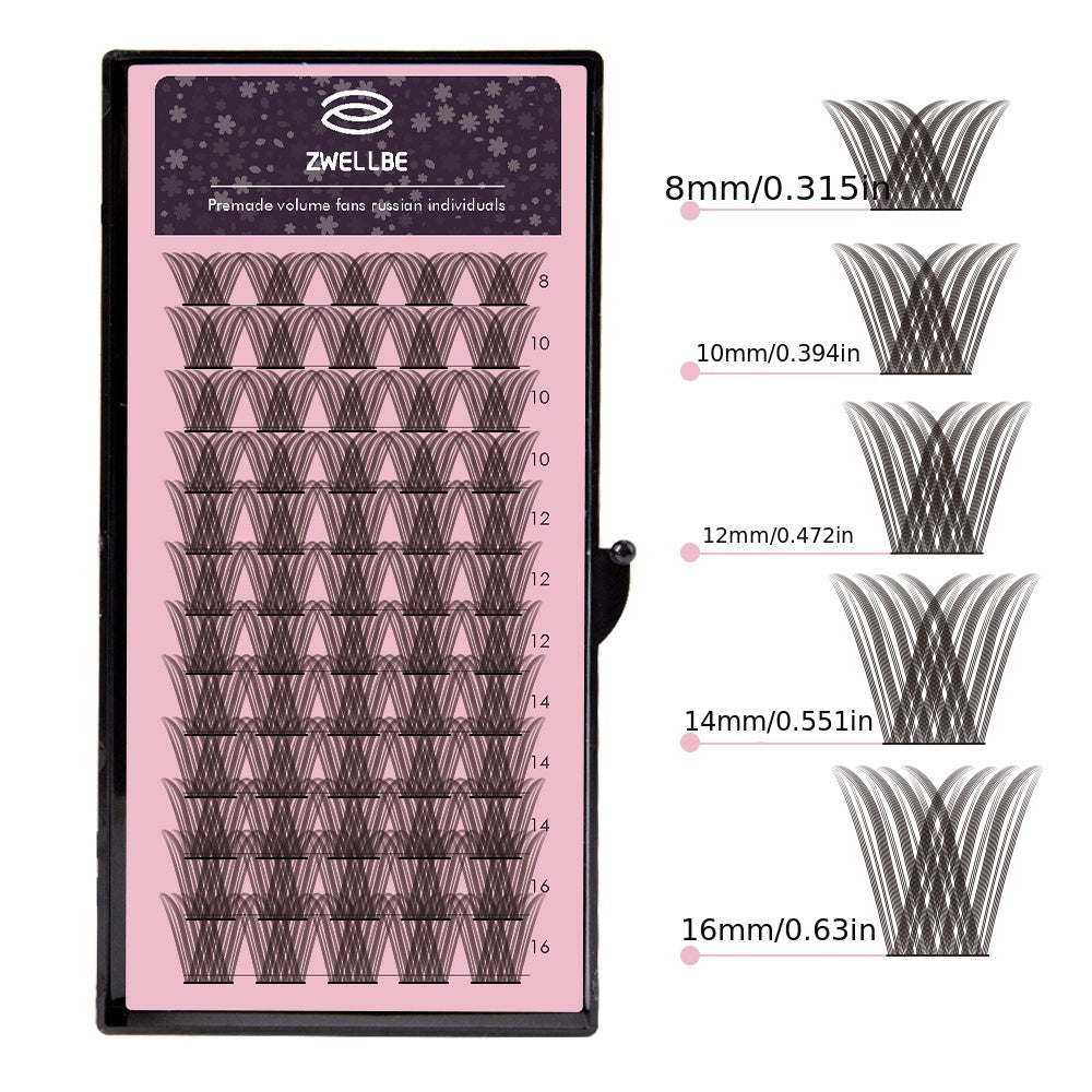72 Clusters D Curling False Eyelashes Large Volume Extension