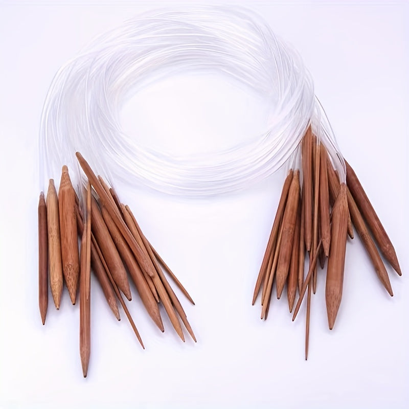 Natural Wood Needle Bamboo Knitting Set DIY Sewing Knitting Woolen Kn