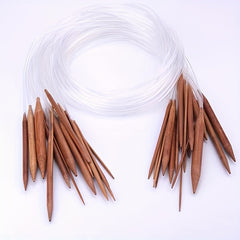 Natural Wood Needle Bamboo Knitting Set DIY Sewing Knitting Woolen Kn