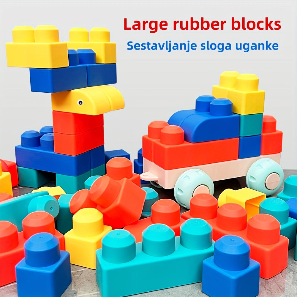 Large Soft Rubber Building Blocks Toy for Toddlers