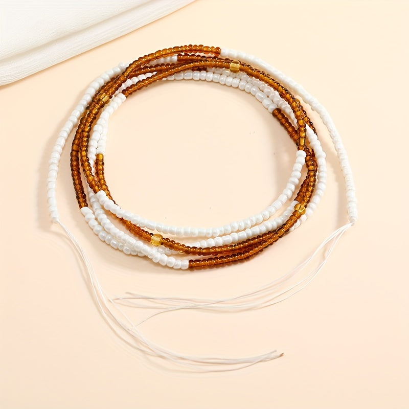 Boho Waist Beads For Women Elastic Body Chains Bikini Jewelry Beach Waist Chain