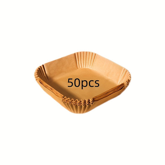 100pcs Disposable Air Fryer Liners 16.0cm Square Paper Air Fryer Liner Pots