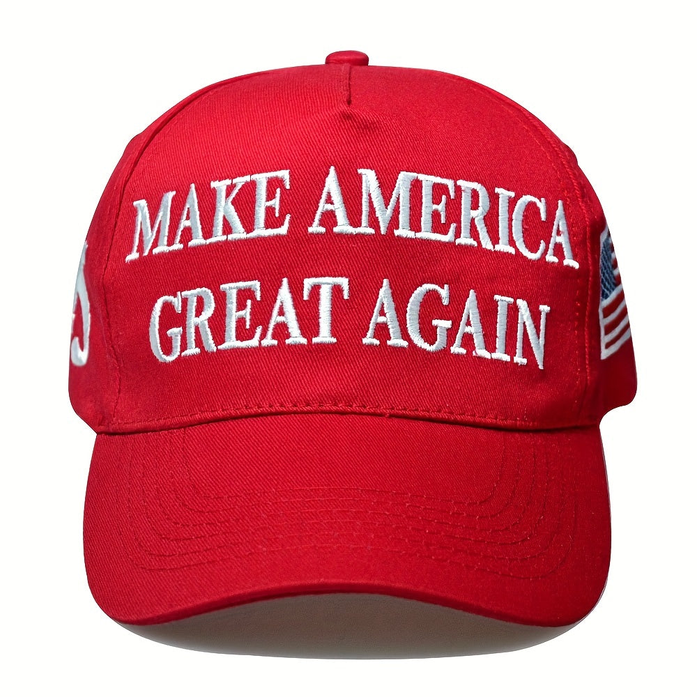 Red Letter Flag Embroidery Baseball Cap Sun Hat Hip Hop Dad Hats