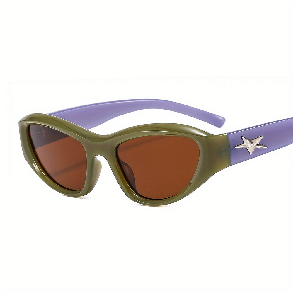 Y2K Star Decor Wrap Around Sunglasses UV400