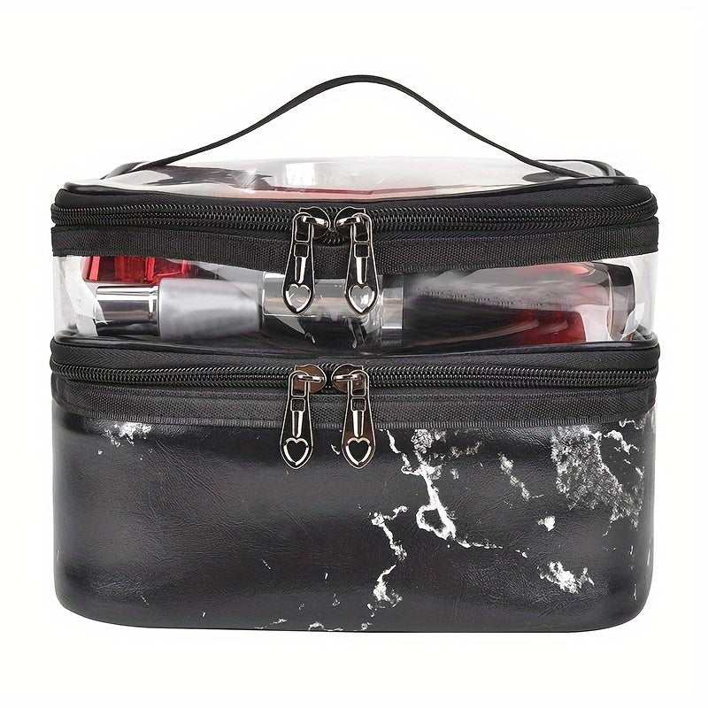 Transparent Cow Pattern Cosmetic Bag Waterproof Makeup Bag
