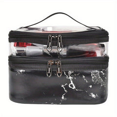 Transparent Cow Pattern Cosmetic Bag Waterproof Makeup Bag