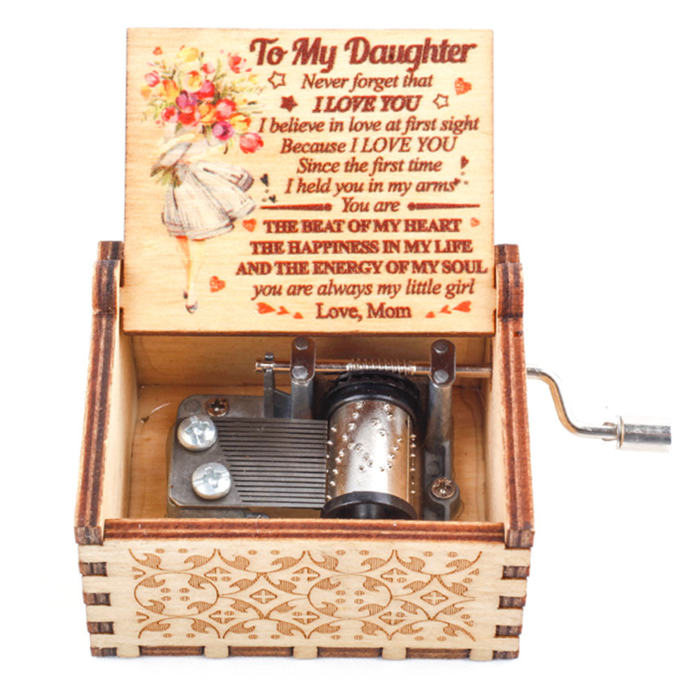 Musical Box Mom To Daughter Laser Engraved You Are My Sunshine For Birthday