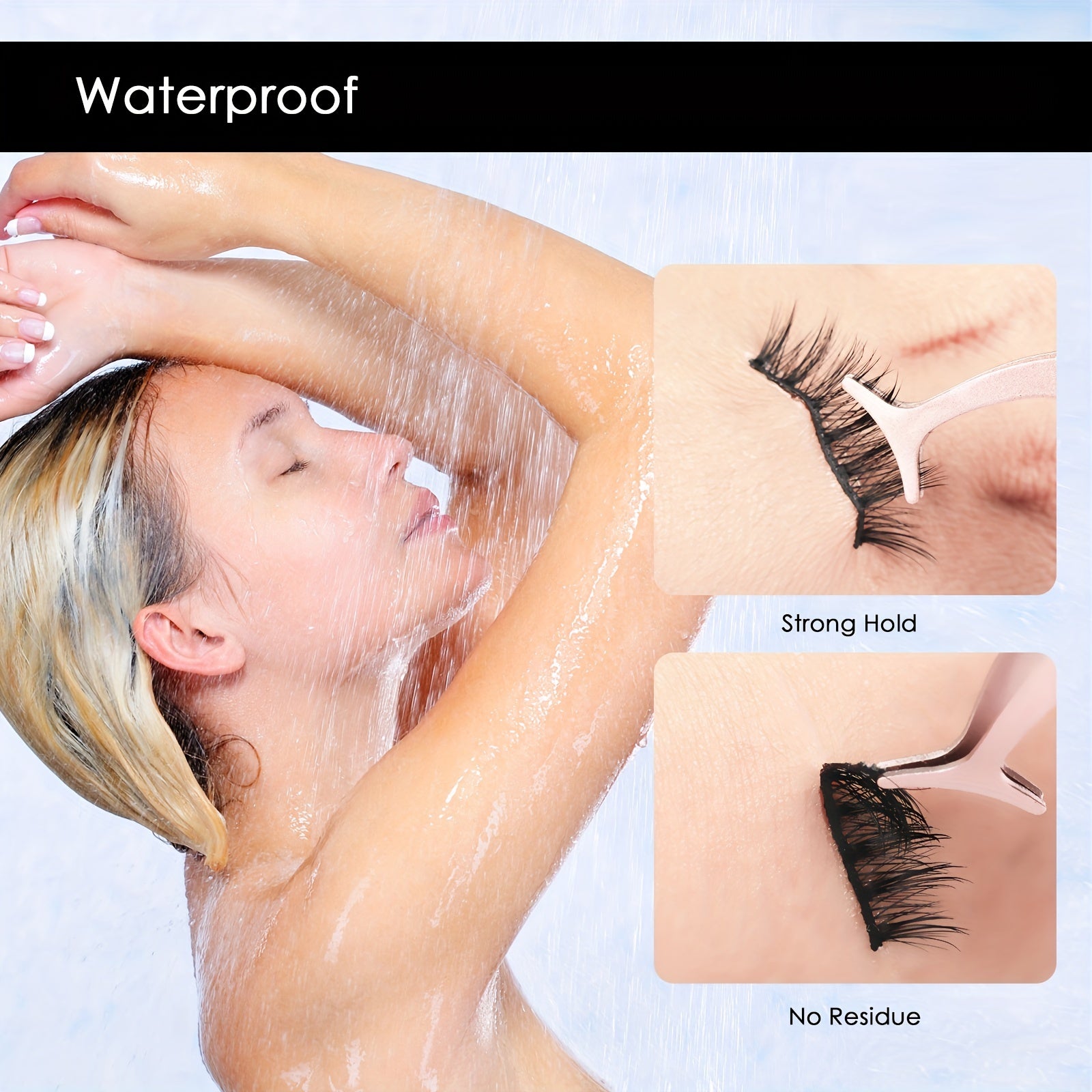 Strong Hold Eyelash Glue Latex Waterproof Sensitive Eyes Safe 0.2 Oz